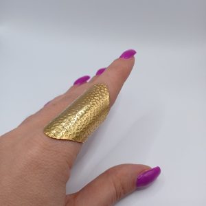 Γυναικείο επιχρυσωμένο δαχτυλίδι από ανοξείδωτο ατσάλι - Εικόνα 1