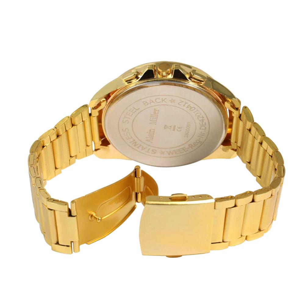 Ανδρικό ρολόι Alain Miller σε full gold απόχρωση - Image 2 Ανδρικό ρολόι Alain Miller σε full gold απόχρωση - Image 2
