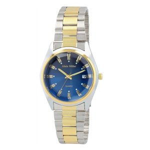 Ανδρικό Ρολόι Alain Miller Δίχρωμο με Μπλε Καντράν Ανδρικό Ρολόι Alain Miller Δίχρωμο με Μπλε Καντράν