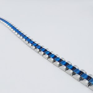 Ανδρική χειροπέδα ατσάλι Blue Chain - Εικόνα 1