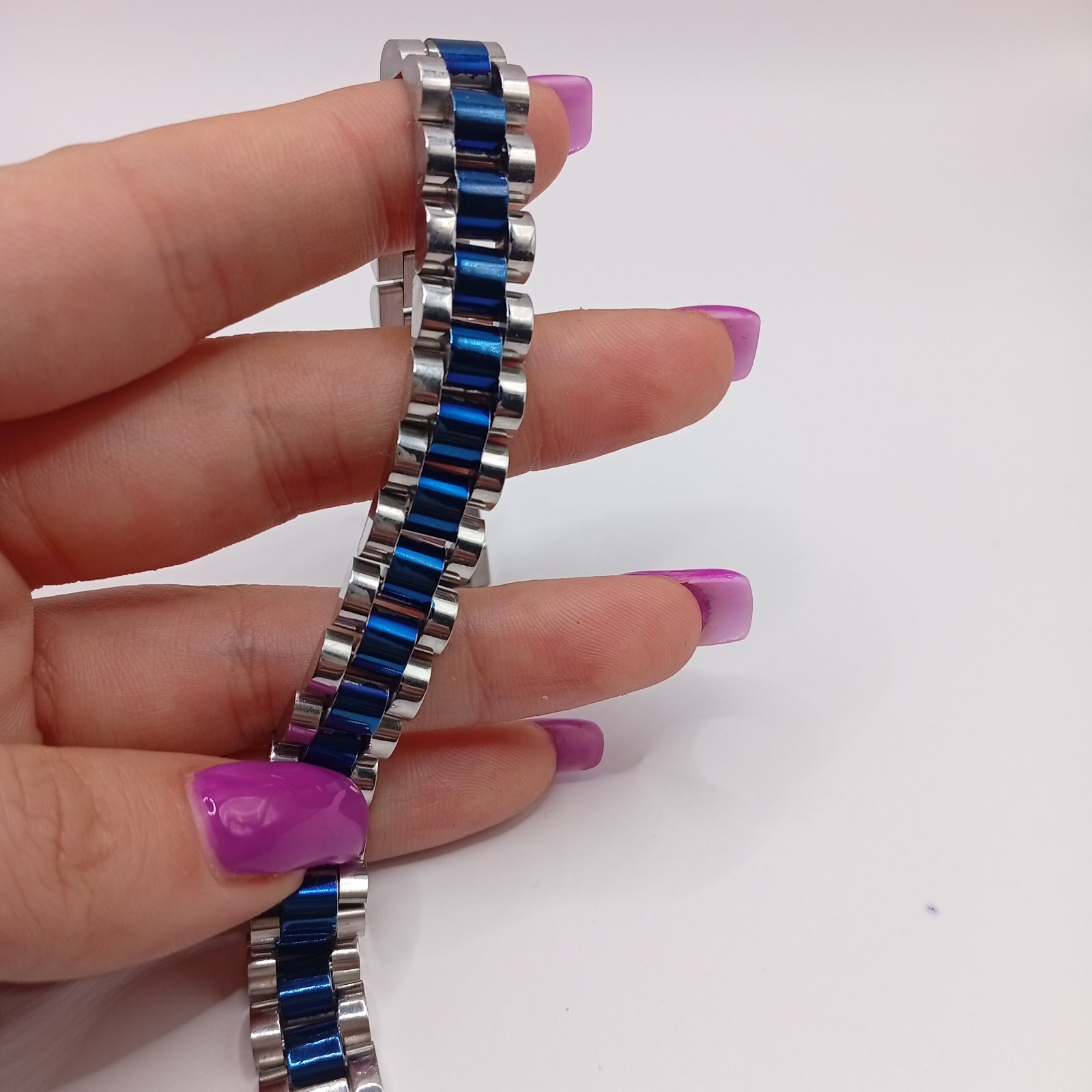 Ανδρική χειροπέδα ατσάλι Blue Chain - Image 3 Ανδρική χειροπέδα ατσάλι Blue Chain - Image 3