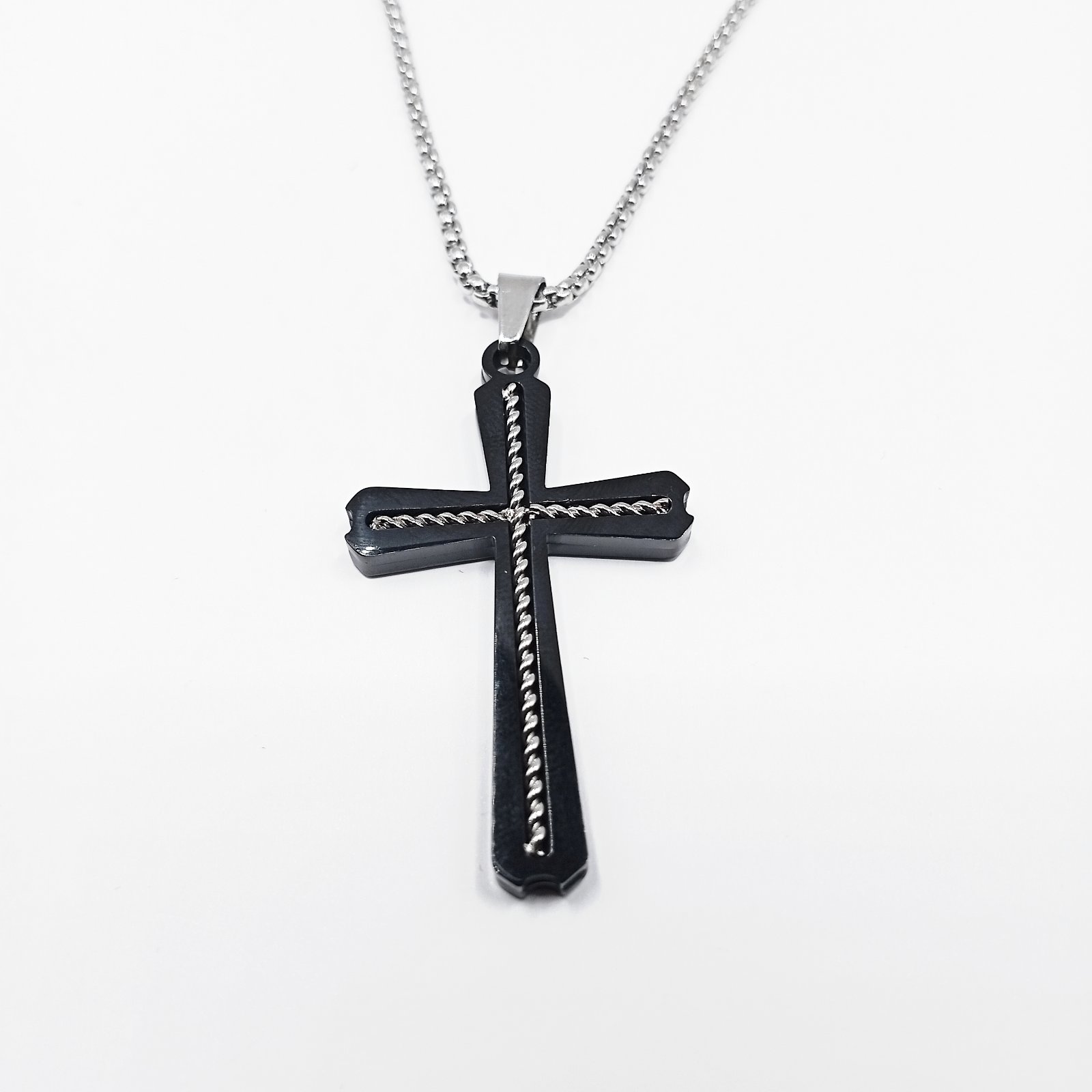 Ανδρικός Σταυρός Black Steel – Ατσάλινος Ανδρικός Σταυρός Black Steel – Ατσάλινος