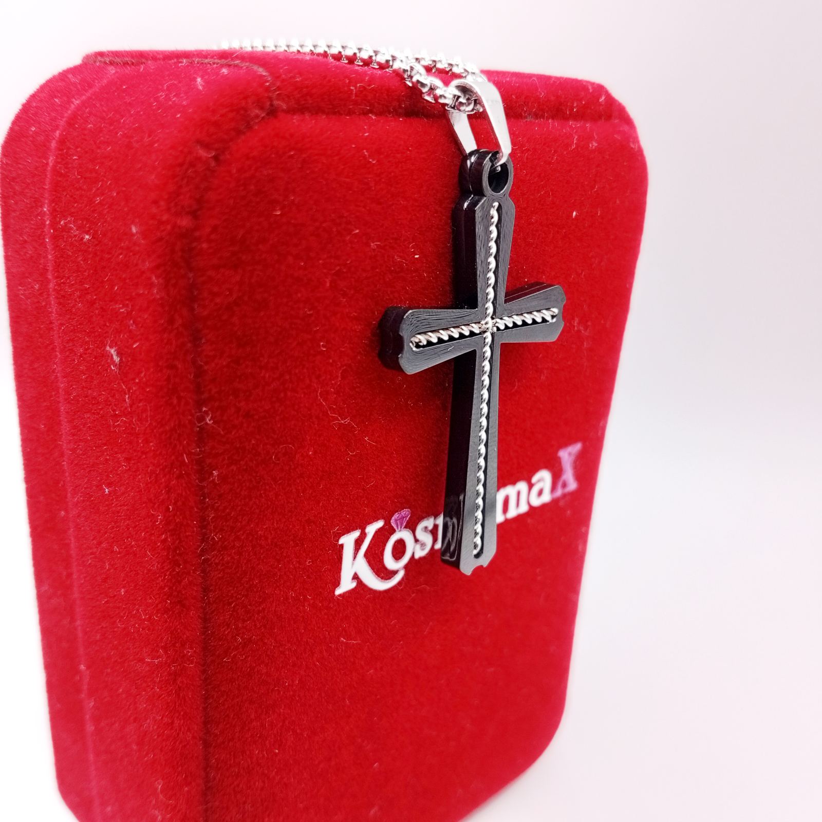 Ανδρικός Σταυρός Black Steel – Ατσάλινος - Image 2 Ανδρικός Σταυρός Black Steel – Ατσάλινος - Image 2