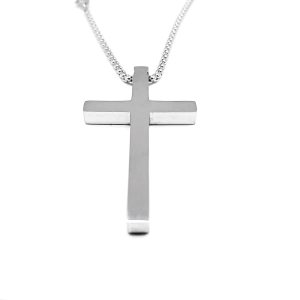 Ανδρικός Σταυρός Plain Silver – Ατσάλινος