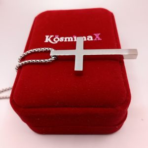 Ανδρικός Σταυρός Plain Silver – Ατσάλινος - Εικόνα 1