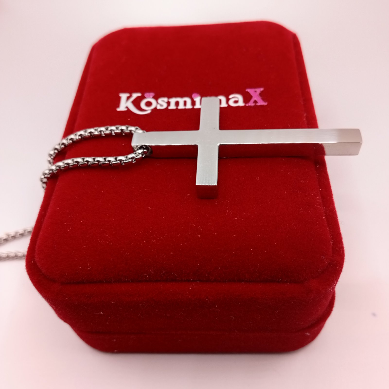 Ανδρικός Σταυρός Plain Silver – Ατσάλινος - Image 2 Ανδρικός Σταυρός Plain Silver – Ατσάλινος - Image 2