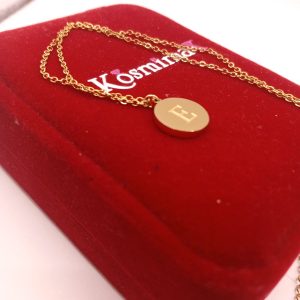 Ατσάλινο Κολιέ Μονόγραμμα Ε - Εικόνα 1