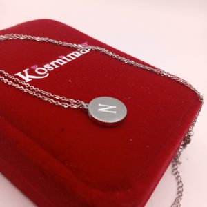 Ατσάλινο Κολιέ Μονόγραμμα Ν - Εικόνα 1