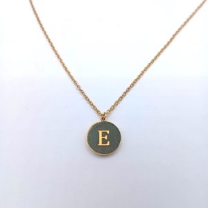 Ατσάλινο Κολιέ Μονόγραμμα Ε