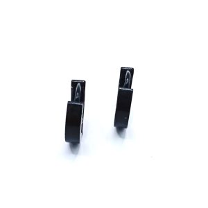 Ατσάλινα σκουλαρίκια κρίκοι Black Thin