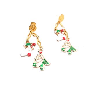 Διπλά Χειροποίητα Σκουλαρίκια Χριστουγεννιάτικα – 2 Σχέδια - Εικόνα 1