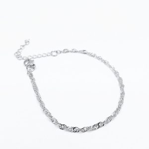 Ατσάλινο βραχιόλι αλυσίδα σε ασημί χρώμα