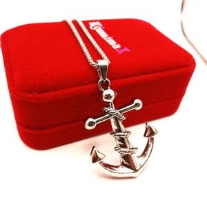 Κολιέ Ατσάλινη Άγκυρα Silver Motion - Εικόνα 1