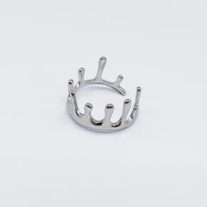 Ατσάλινο προσαρμοζόμενο δαχτυλίδι Crown Splash - Εικόνα 3 Ατσάλινο προσαρμοζόμενο δαχτυλίδι Crown Splash - Εικόνα 3