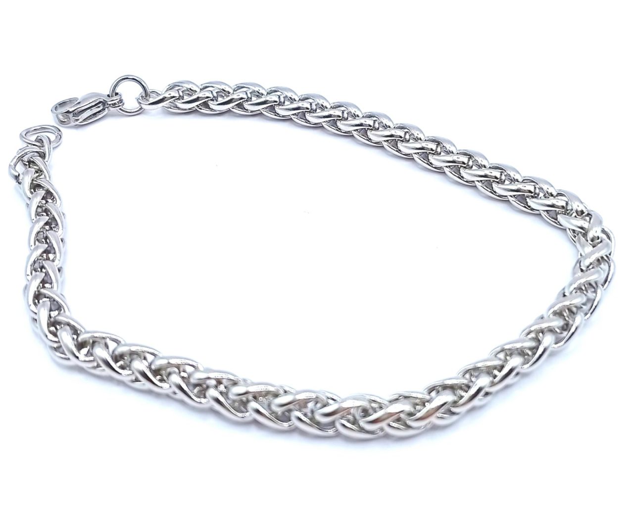 Γυναικείο βραχιόλι από ανοξείδωτο ατσάλι με πλεγμένη αλυσίδα Γυναικείο βραχιόλι από ανοξείδωτο ατσάλι με πλεγμένη αλυσίδα