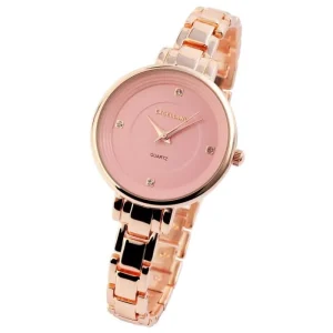 Γυναικείο Ρολόι Excellanc Rose Gold με Ροζ Καντράν & Quartz Μηχανισμό - Εικόνα 1