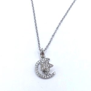 Ατσάλινο Κολιέ Μισοφέγγαρο Και Αστέρι