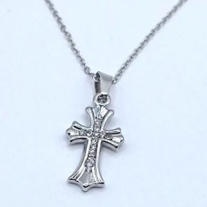 Ατσάλινος Σταυρός με Ζιργκόν - Εικόνα 1