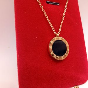 Κολιέ Ζώδια Gold με Μαύρο Κύκλο - Εικόνα 1