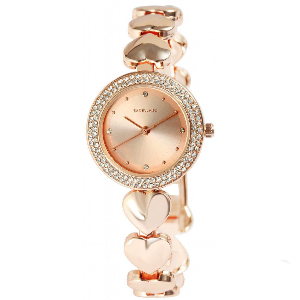 Γυναικείο Ρολόι Rose Gold με Καρδιές & Ατσάλινο Λουράκι Γυναικείο Ρολόι Rose Gold με Καρδιές & Ατσάλινο Λουράκι