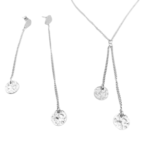 Χειροποίητο Σετ Κοσμημάτων Κολιέ και ασύμμετρα Σκουλαρίκια