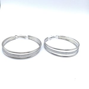 Γυναικεία ατσάλινα σκουλαρίκια κρίκοι - Εικόνα 3