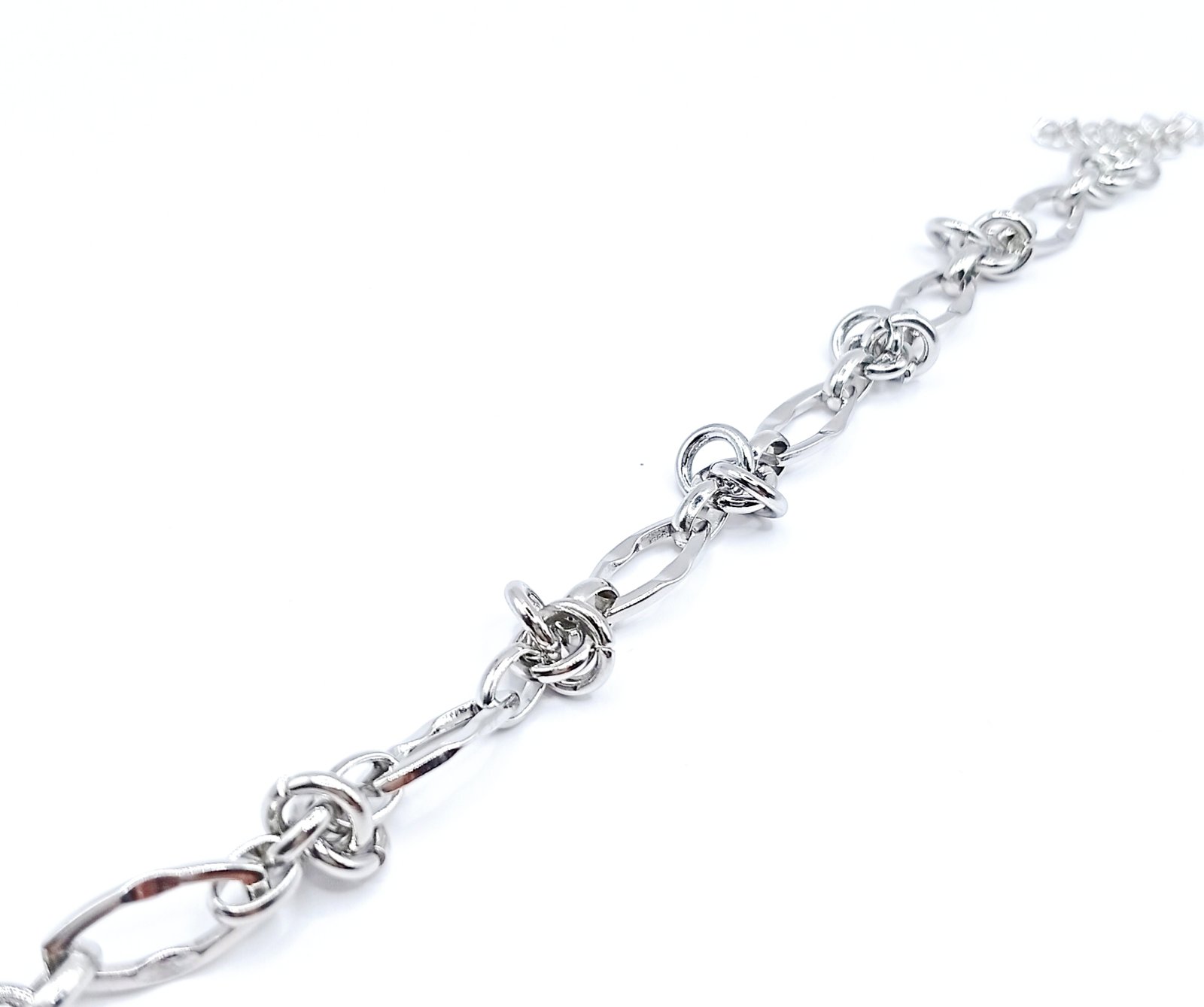 Ατσάλινο βραχιόλι αλυσίδα σε ασημί - Image 2 Ατσάλινο βραχιόλι αλυσίδα σε ασημί - Image 2