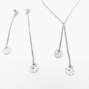 Χειροποίητο Σετ Κοσμημάτων (Κολιέ & Σκουλαρίκια) με αλυσίδες