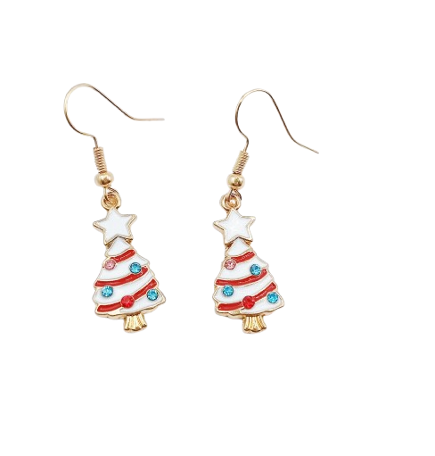 Χριστουγεννιάτικα σκουλαρίκια δεντράκια Χριστουγεννιάτικα σκουλαρίκια δεντράκια