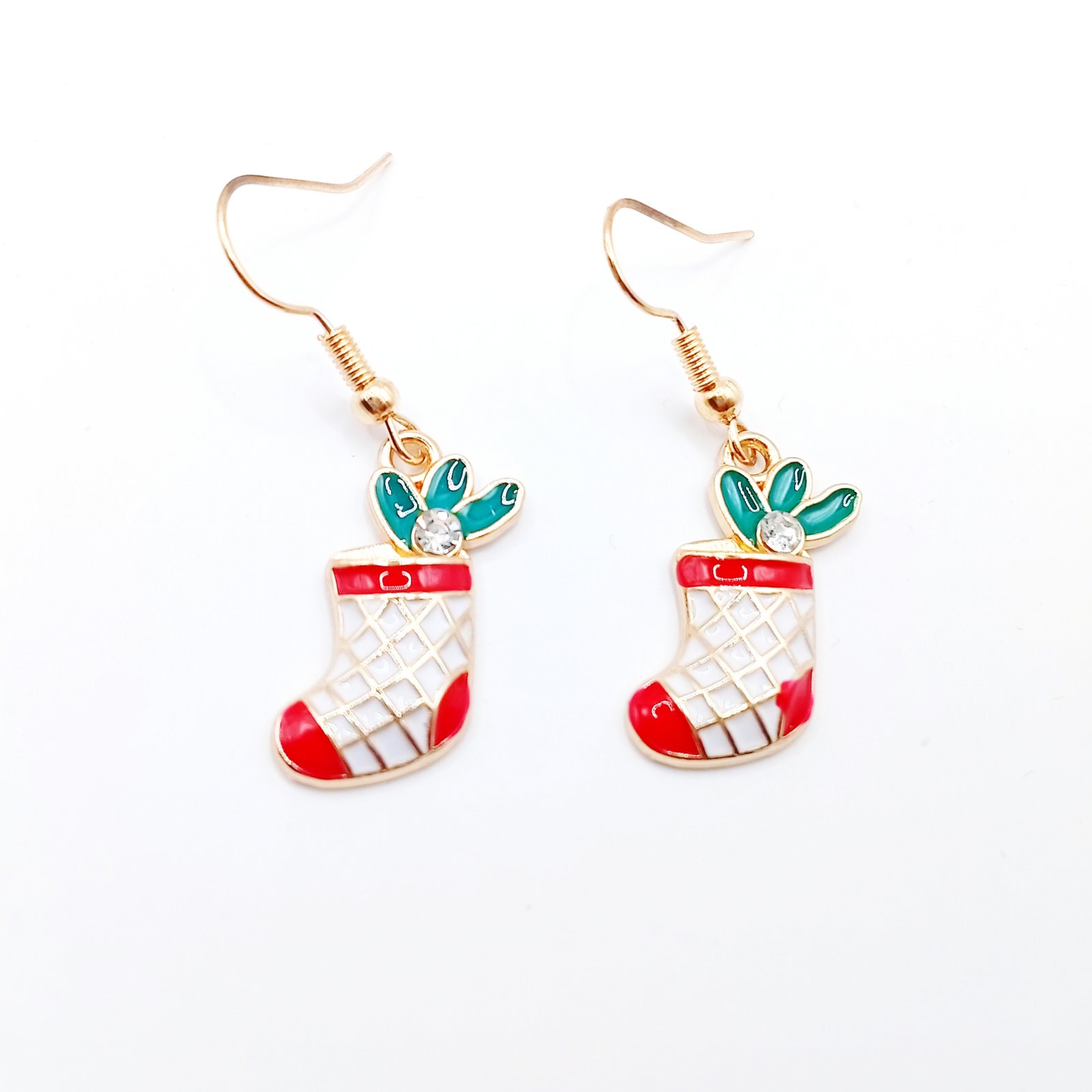 Χριστουγεννιάτικα σκουλαρίκια κάλτσες δώρων Χριστουγεννιάτικα σκουλαρίκια κάλτσες δώρων