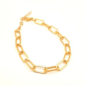 Χρυσό βραχιόλι αλυσίδα από επιχρυσωμένο ανοξείδωτο ατσάλι