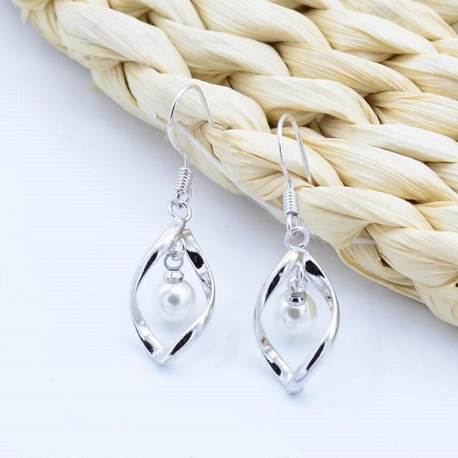 Κρεμαστά σκουλαρίκια από ασήμι 925 με πέρλα - Image 2 Κρεμαστά σκουλαρίκια από ασήμι 925 με πέρλα - Image 2