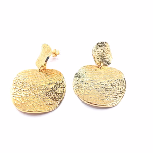 Κρεμαστά Σκουλαρίκια με Ανάγλυφη Υφή