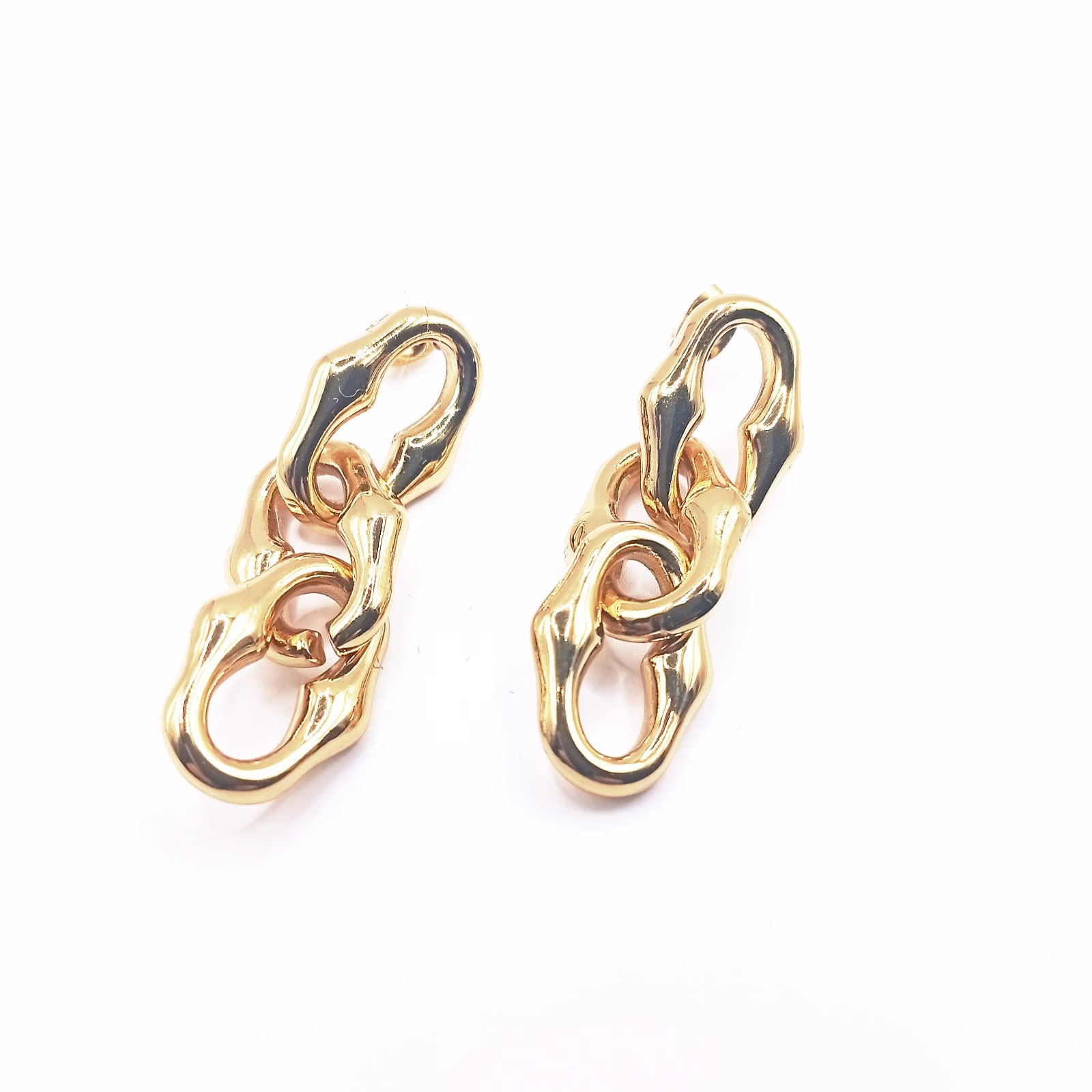 Ατσάλινα κρεμαστά σκουλαρίκια αλυσίδα – Χρυσά Ατσάλινα κρεμαστά σκουλαρίκια αλυσίδα – Χρυσά