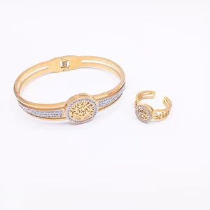 Ατσάλινο σετ δέντρο της ζωής (βραχιόλι + δαχτυλίδι)