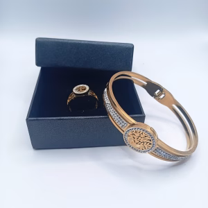 Ατσάλινο σετ δέντρο της ζωής (βραχιόλι + δαχτυλίδι) - Εικόνα 1