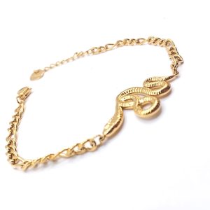 Γυναικείο επιχρυσωμένο βραχιόλι με φίδι - Εικόνα 3 Γυναικείο επιχρυσωμένο βραχιόλι με φίδι - Εικόνα 3