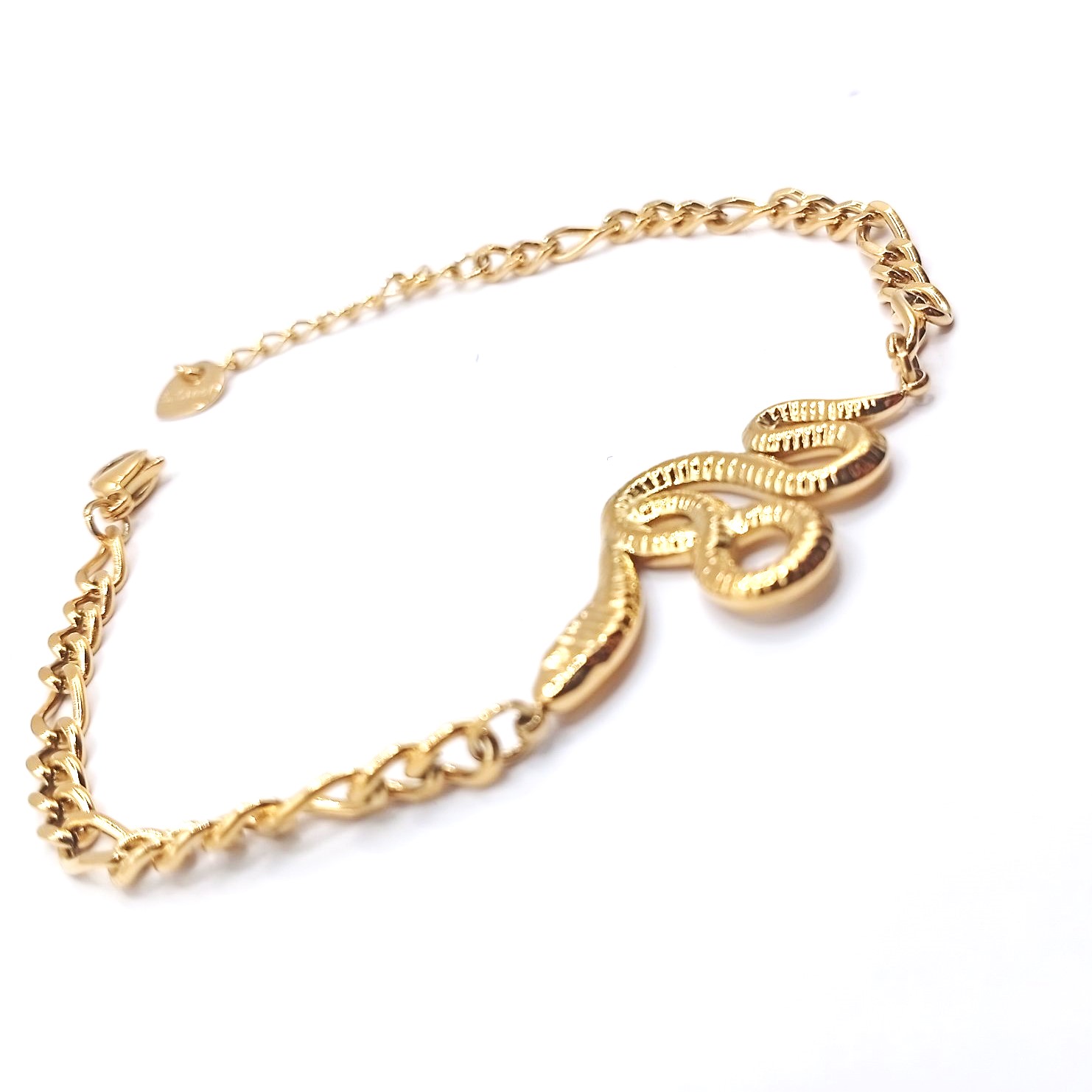Γυναικείο επιχρυσωμένο βραχιόλι με φίδι - Image 3 Γυναικείο επιχρυσωμένο βραχιόλι με φίδι - Image 3