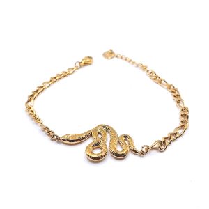 Γυναικείο επιχρυσωμένο βραχιόλι με φίδι Γυναικείο επιχρυσωμένο βραχιόλι με φίδι