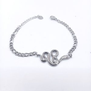 Γυναικείο ατσάλινο βραχιόλι με φίδι Γυναικείο ατσάλινο βραχιόλι με φίδι