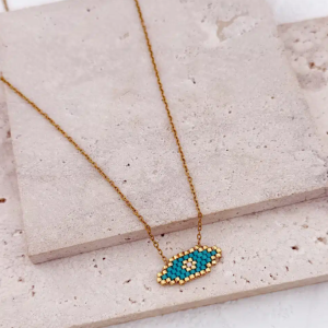 Χειροποίητο Miyuki κολιέ σε τιρκουάζ αποχρώσεις - Εικόνα 1