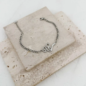 Γυναικείο ατσάλινο βραχιόλι με φίδι - Εικόνα 1 Γυναικείο ατσάλινο βραχιόλι με φίδι - Εικόνα 1