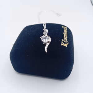 Μοντέρνο Κολιέ με πέτρα από ασήμι 925 - Εικόνα 3