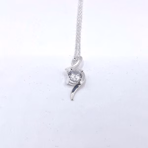 Μοντέρνο Κολιέ με πέτρα από ασήμι 925