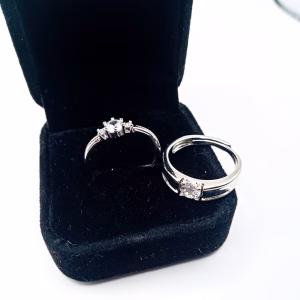 Σετ Ασημένια Δαχτυλίδια για ζευγάρι - Εικόνα 3
