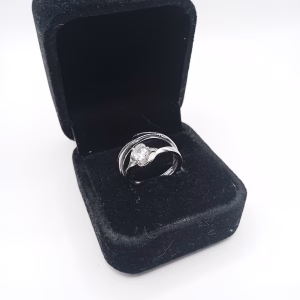 Σετ ασημένια δαχτυλίδια 925 για ζευγάρι - Εικόνα 1