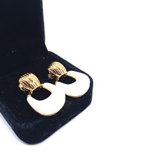 Χρυσά κρεμαστά σκουλαρίκια από ανοξείδωτο ατσάλι - Εικόνα 5