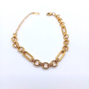 Γυναικείο επιχρυσωμένο βραχιόλι ατσάλινο