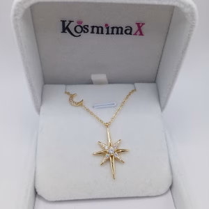 Γυναικείο Κολιέ Αστέρι και Φεγγάρι - Εικόνα 4