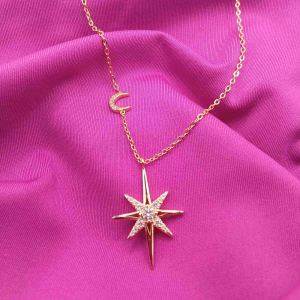 Γυναικείο Κολιέ Αστέρι και Φεγγάρι - Εικόνα 10